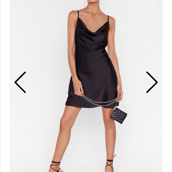SOLD Nasty Gal Sought After Satin Cowl Dress - Picture 2 of 4